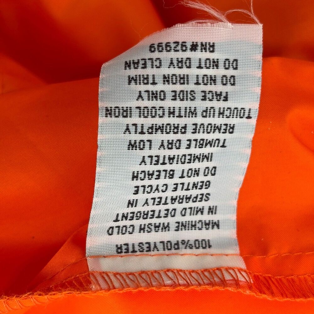 Disney Parks Half Marathon Volunteer Jacket XL Orange 2014 Reflective EUC Hood - Picture 8 of 13